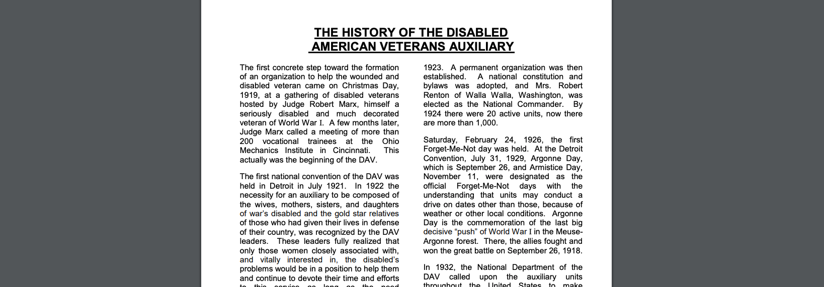 Resources – DAV CHAPTER 233
